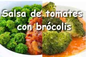 salsa de tomates con brocolis