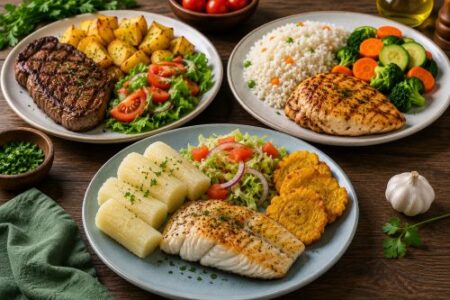 guarniciones para carne pollo pescado