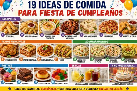 19 ideas de comida para cumpleaños