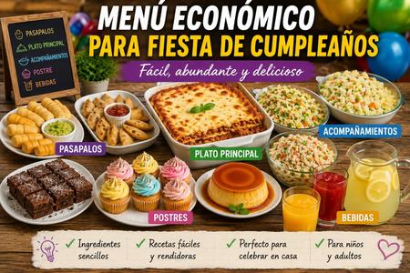 Menú económico para fiesta de cumpleaños