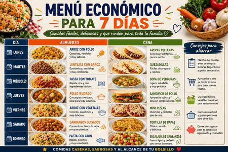 menu economico para 7 dias